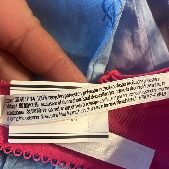 🔥VS Pink Wink push up lace balconette bra sz 34D NWT - Picture 13 of 13